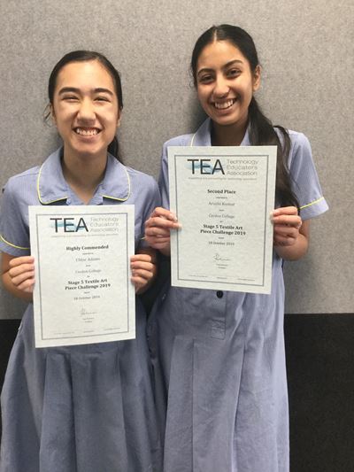2019 TEA Competition Girls with their Certificates