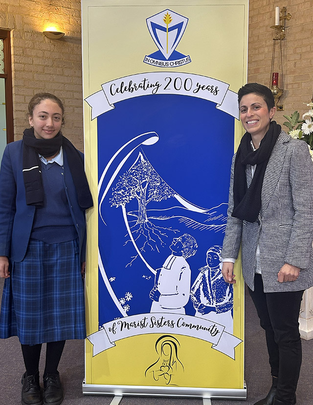 Students smiling happily at Cerdon College Merrylands