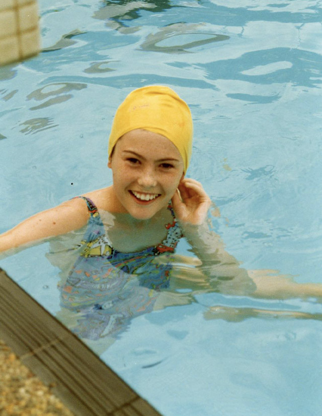 Cerdon College Merrylands student in swimming pool