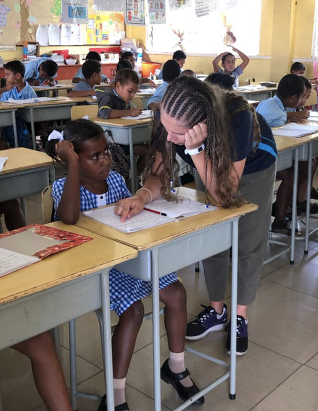 Cerdon Catholic College Merrylands student in immersion in Fiji