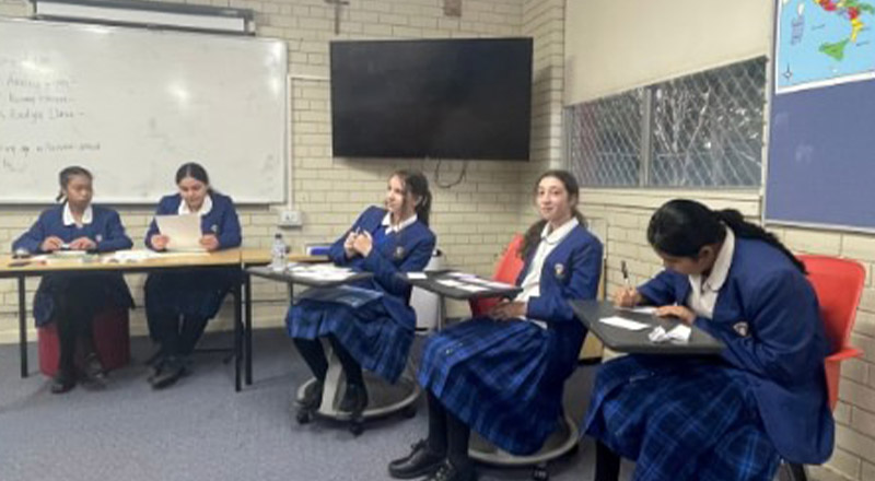 Cerdon College Merrylands students debating different school