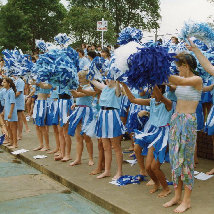 Historical image of Cerdon College Merrylands students at swimming carnival