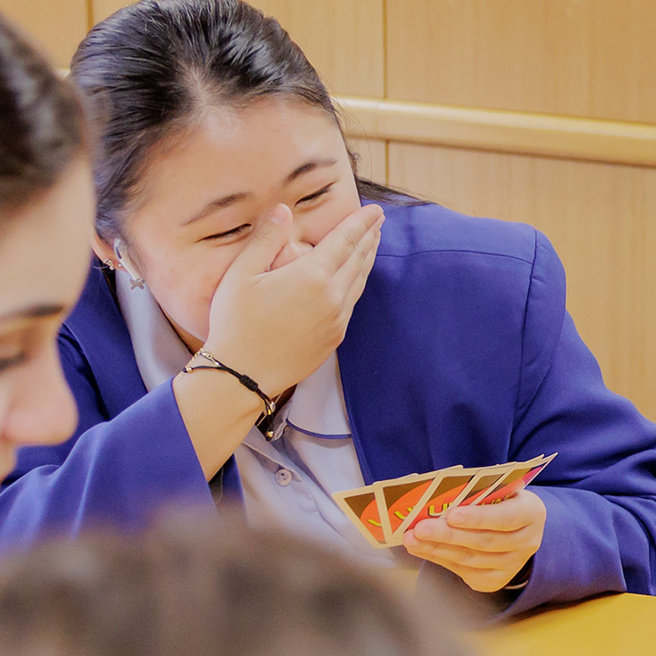 Cerdon College Merrylands student playing UNO