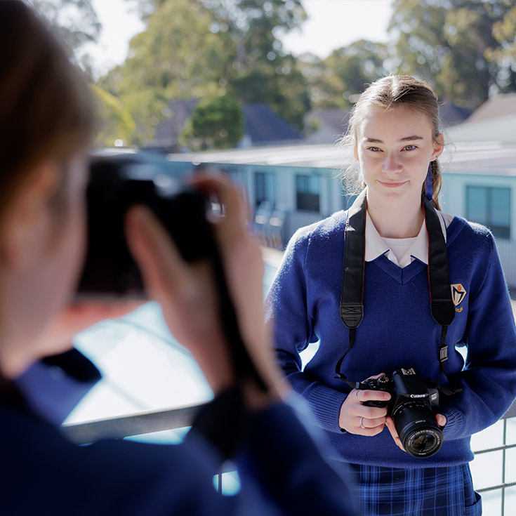Cerdon College Merrylands students learning photography