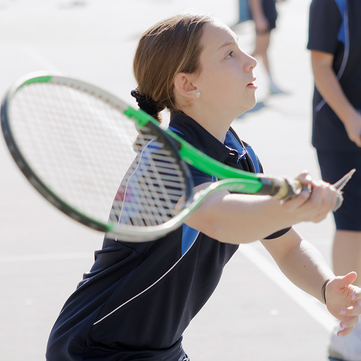 Cerdon College Merrylands student playing tennis